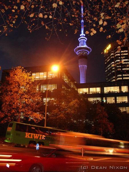 5.16 DSC07840 (Medium) 16 May, Tuesday<br> My last full day here. Lots of running around with last minute things to do. Not to be missed was a ride to the top of this tower...the tallest man-made thing in the Southern Hemisphere (300 or so metres) for a view of Auckland. Then a small party at home. Wednesday morning will be too hectic to manage to post a final photo...that will have to wait until I land in Frankfurt after 28 hours in the air! 
